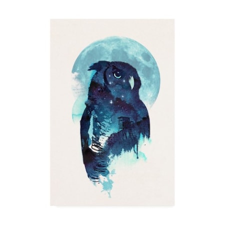 Trademark Fine Art Robert Farkas 'Midnight Owl Blue' Canvas Art, 30x47 IC00648-C3047GG